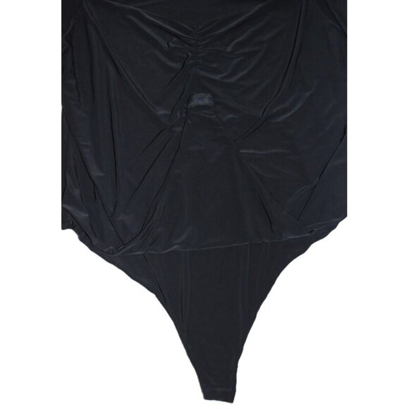 NASTY GAL Cut Out Long Sleeve Slinky Bodysuit in Black - Size 20 - Picture 7 of 12